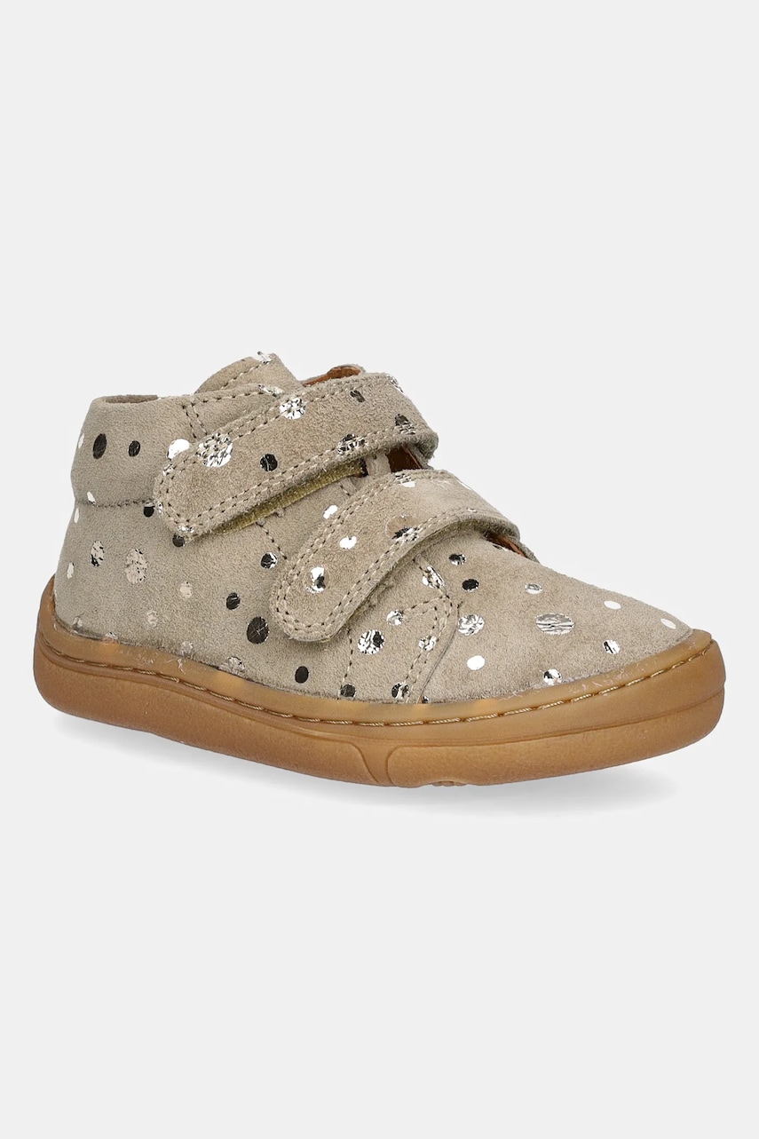 Froddo pantofi din piele intoarsa pentru copii BAREFOOT FIRST STEP culoarea bej, G2130342 Froddo pantofi din piele intoarsa pentru copii BAREFOOT FIRST STEP culoarea bej, G2130342