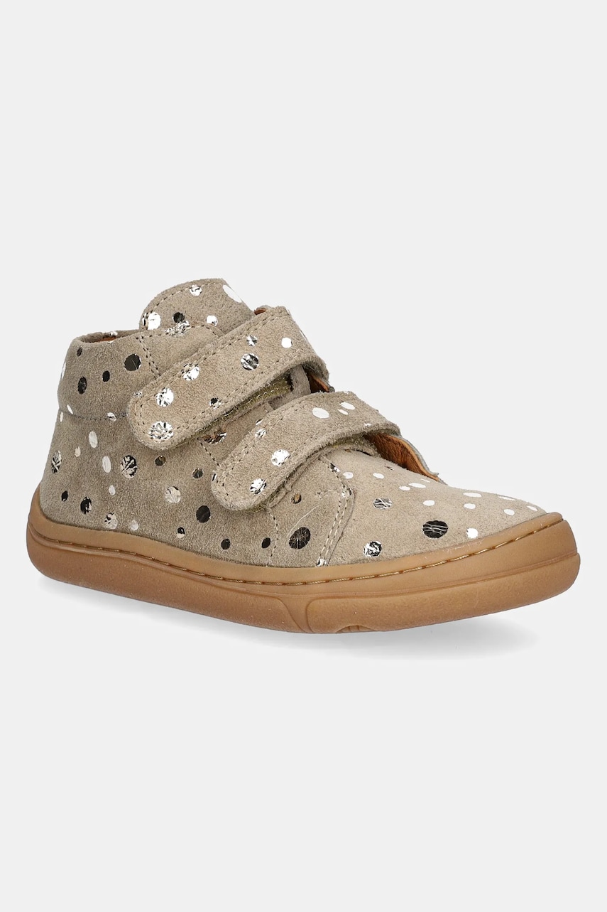 Froddo pantofi din piele intoarsa pentru copii BAREFOOT FIRST STEP culoarea bej, G2130342 Froddo pantofi din piele intoarsa pentru copii BAREFOOT FIRST STEP culoarea bej, G2130342
