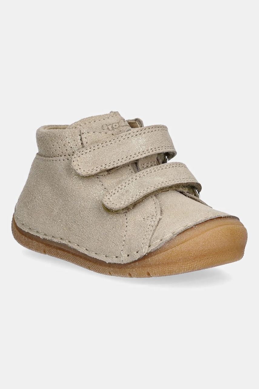 Froddo pantofi din piele întoarsă pentru copii PAIX UP culoarea auriu, G2130346