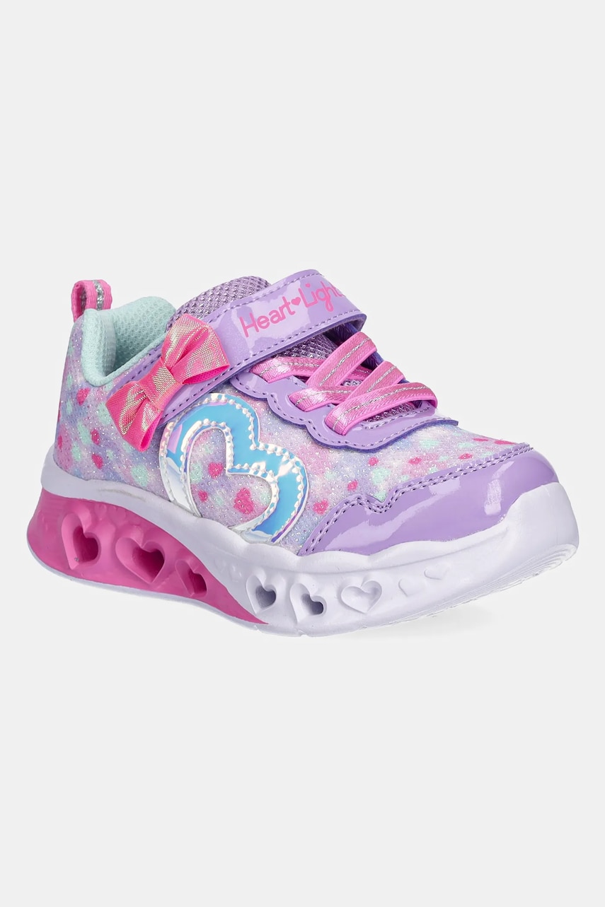 Skechers sneakers pentru copii FLUTTER HEART LIGHTS culoarea violet, 302691N Skechers sneakers pentru copii FLUTTER HEART LIGHTS culoarea violet, 302691N