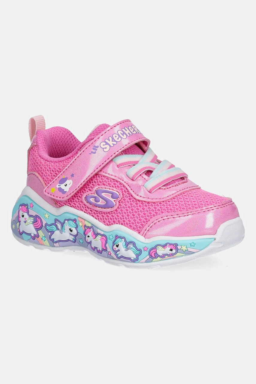 Skechers sneakers pentru copii PLAY SCENE culoarea roz, 303158N Skechers sneakers pentru copii PLAY SCENE culoarea roz, 303158N