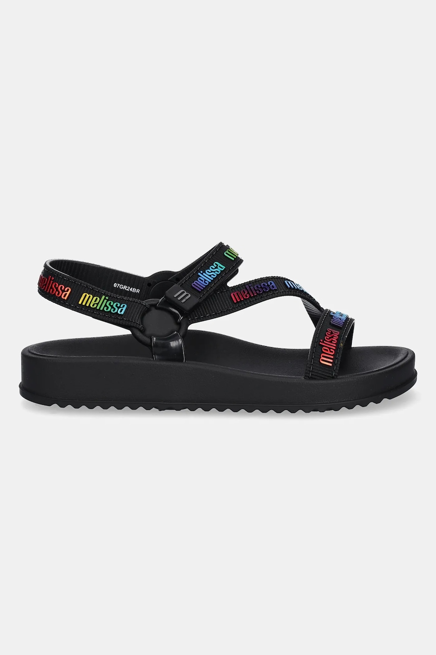 Дитячі сандалі Melissa STRIPES M LOVER INF колір чорний M.35958 Дитячі сандалі Melissa STRIPES M LOVER INF колір чорний M.35958
