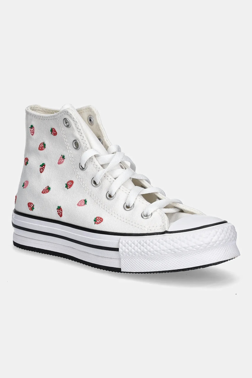 Converse tenisi copii CHUCK TAYLOR ALL STAR EVA LIFT culoarea alb, A14925C