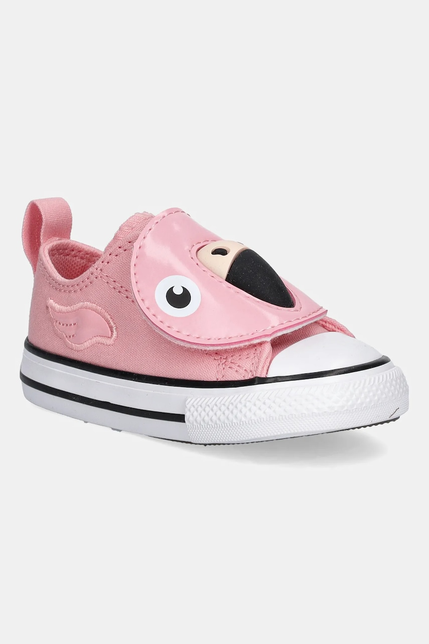Converse teniși copii CHUCK TAYLOR ALL STAR ONE STRAP culoarea roz, A11789C