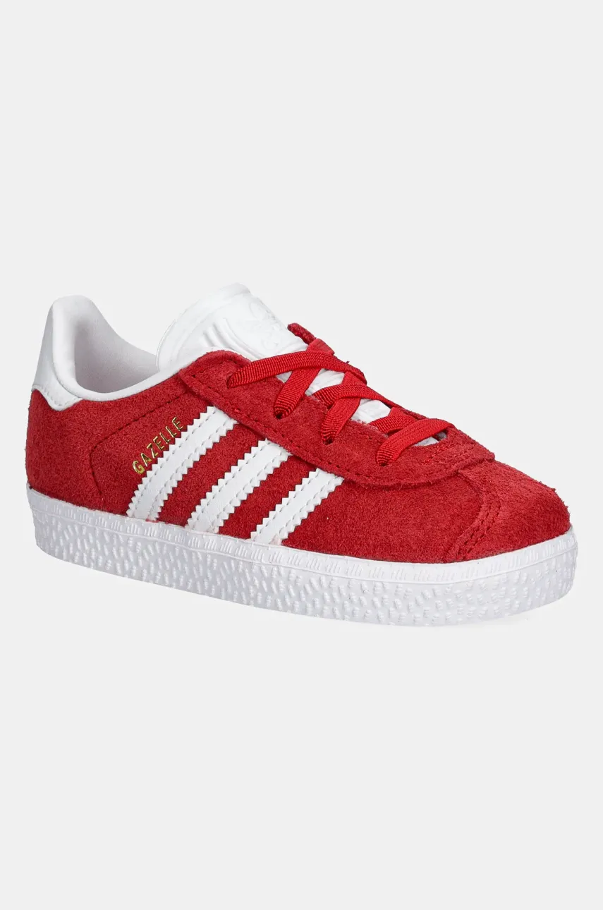 adidas Originals sneakers de piele întoarsă pentru copii GAZELLE culoarea roșu, IH0362