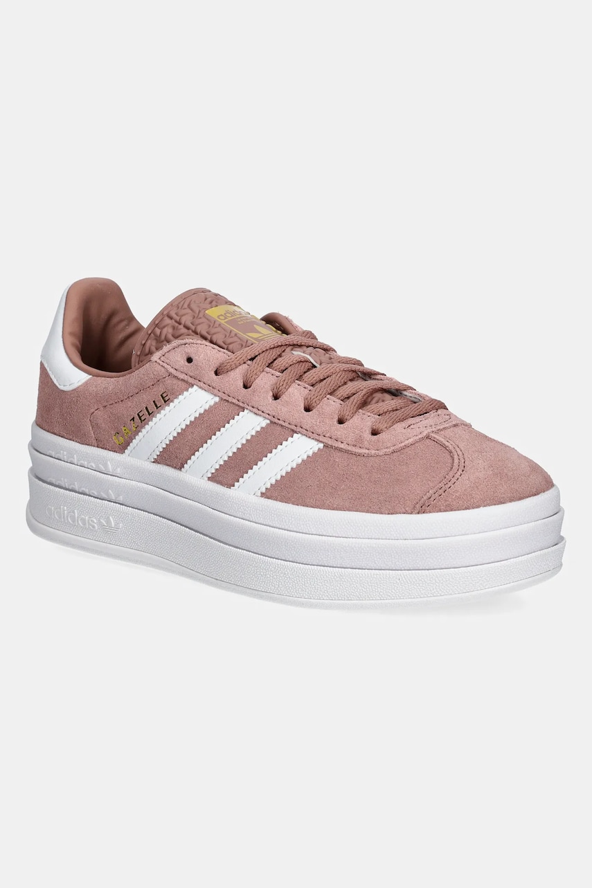 adidas Originals sneakers de piele întoarsă pentru copii GAZELLE BOLD culoarea portocaliu, JQ7406