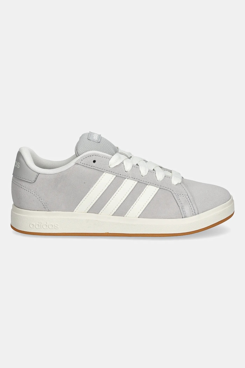 Детские замшевые кроссовки adidas GRAND COURT 00s цвет серый JH6179 Детские замшевые кроссовки adidas GRAND COURT 00s цвет серый JH6179