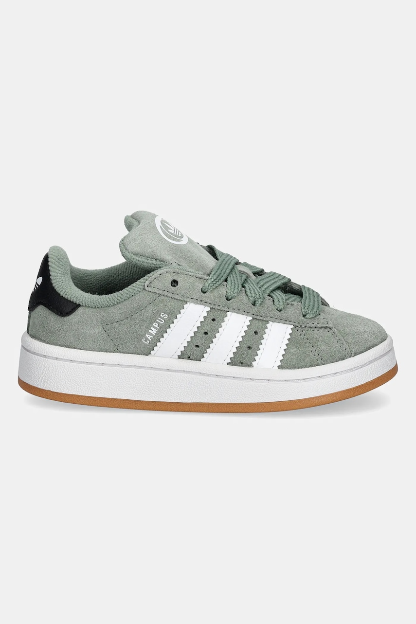 Детские замшевые кроссовки adidas Originals CAMPUS 00s цвет зелёный JP5509 Детские замшевые кроссовки adidas Originals CAMPUS 00s цвет зелёный JP5509