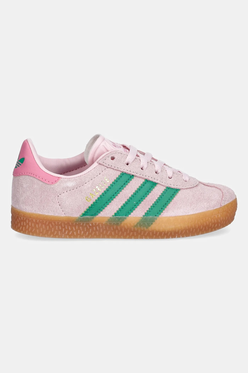 Детские кроссовки adidas Originals GAZELLE цвет розовый JP7133 Детские кроссовки adidas Originals GAZELLE цвет розовый JP7133