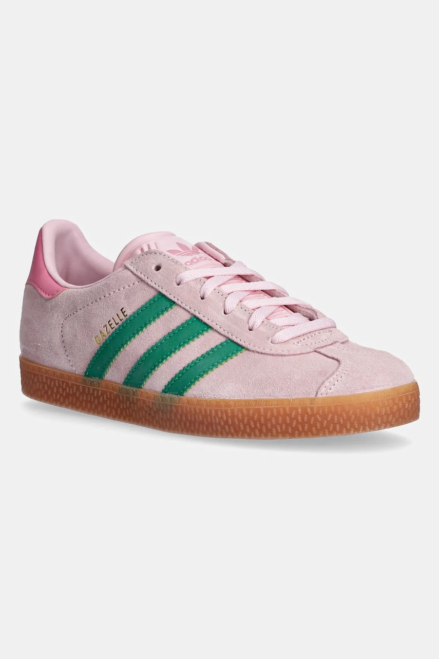 adidas Originals sneakers de piele întoarsă pentru copii GAZELLE culoarea roz, JP7128