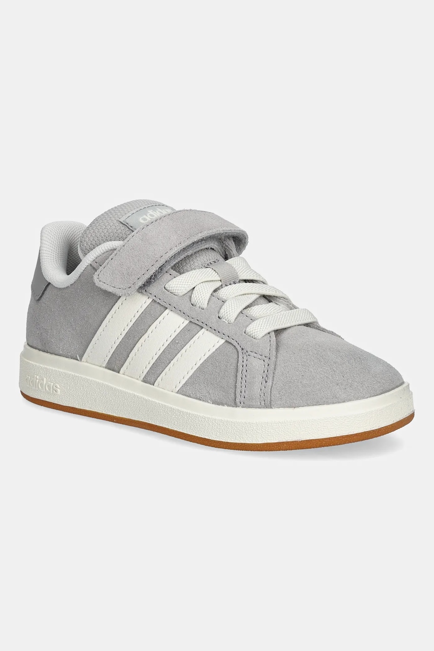 adidas sneakers de piele întoarsă pentru copii GRAND COURT 00s culoarea gri, JP5897 adidas sneakers de piele întoarsă pentru copii GRAND COURT 00s culoarea gri, JP5897