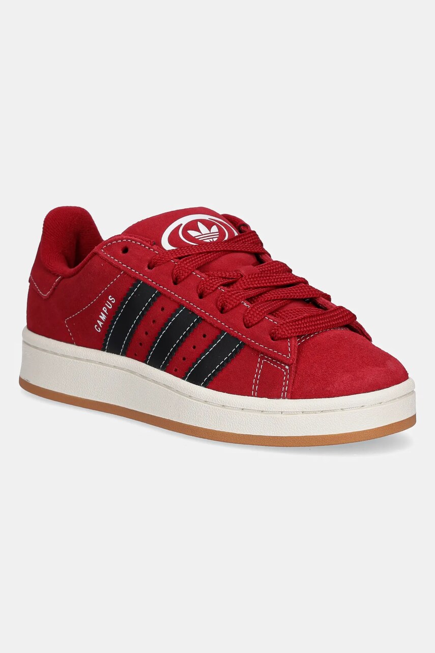 adidas Originals sneakers de piele întoarsă pentru copii CAMPUS 00s culoarea bordo, JP7616 adidas Originals sneakers de piele întoarsă pentru copii CAMPUS 00s culoarea bordo, JP7616