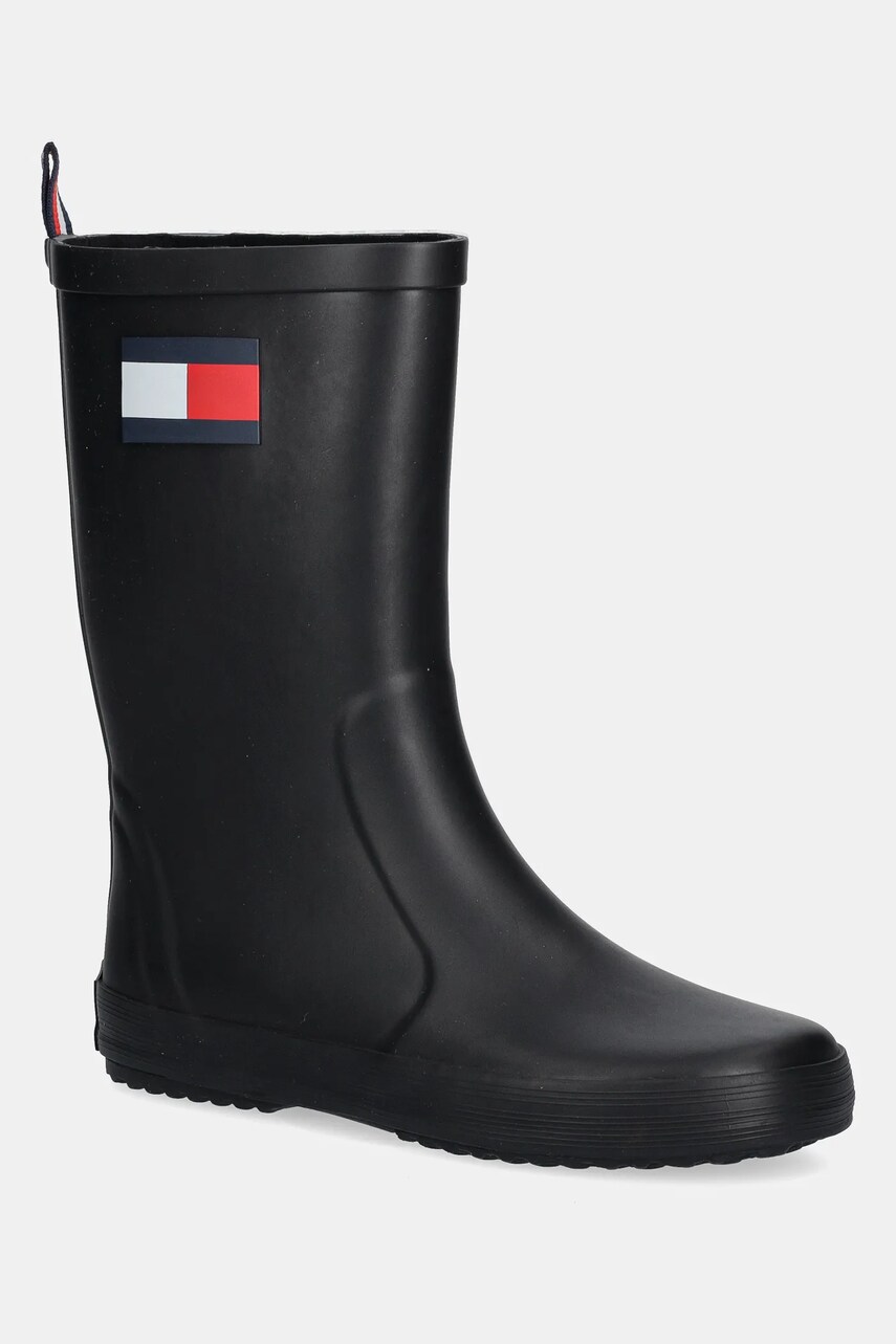 Levně Dětské holínky Tommy Hilfiger černá barva, T3XC-33923