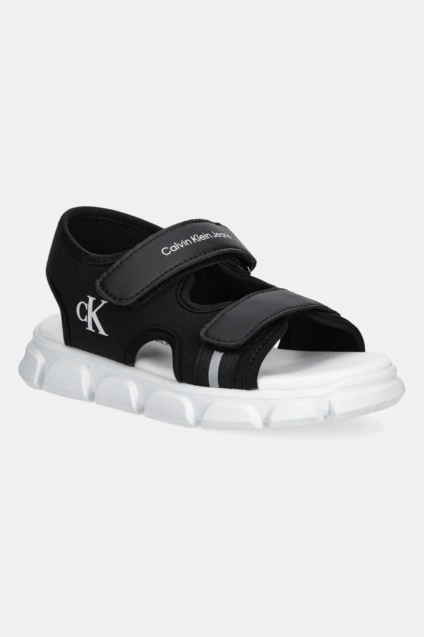 Levně Dětské sandály Calvin Klein Jeans černá barva, V1B2-83020