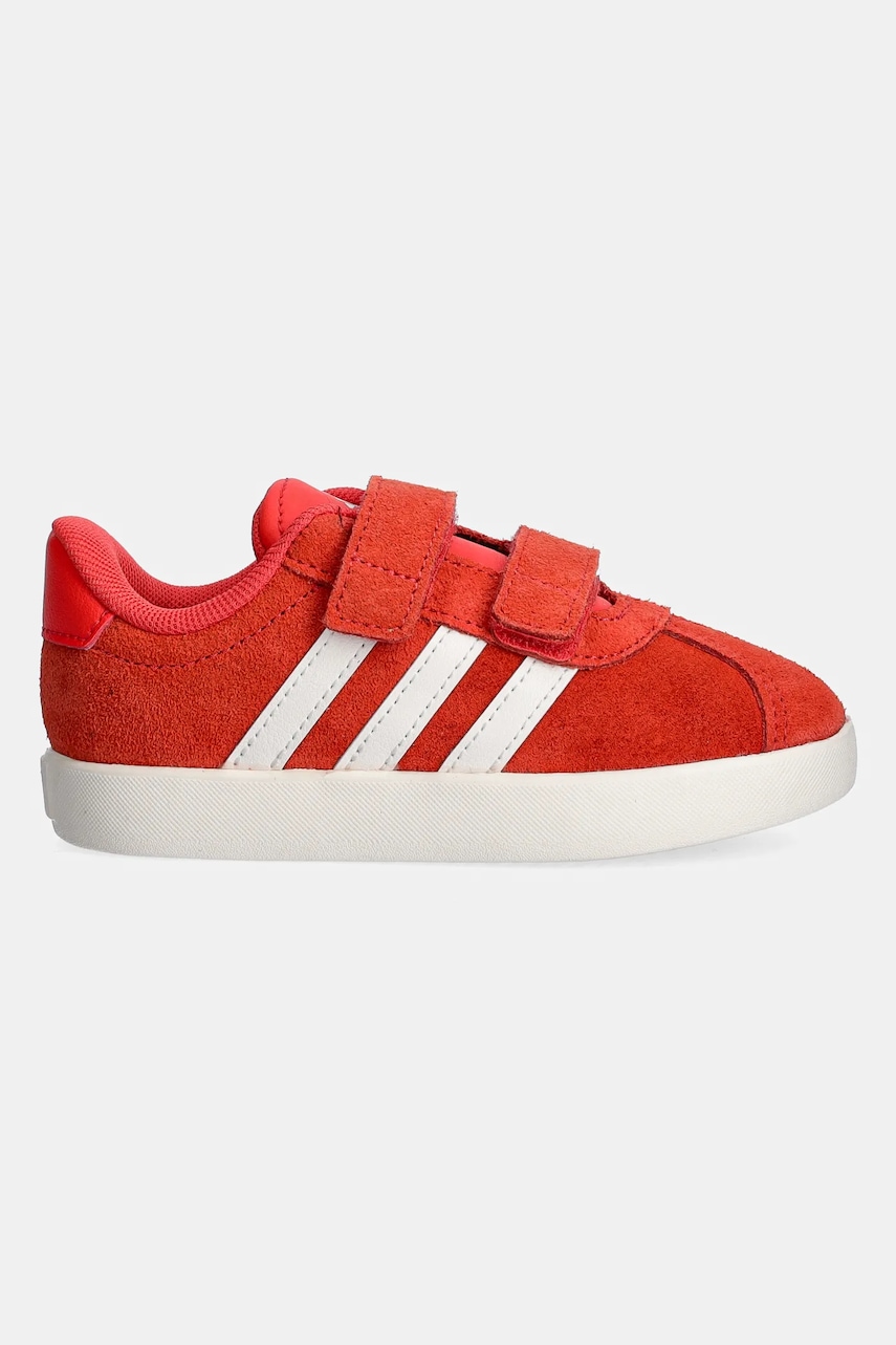 Детские замшевые кроссовки adidas VL COURT 3.0 цвет оранжевый JH6307 Детские замшевые кроссовки adidas VL COURT 3.0 цвет оранжевый JH6307