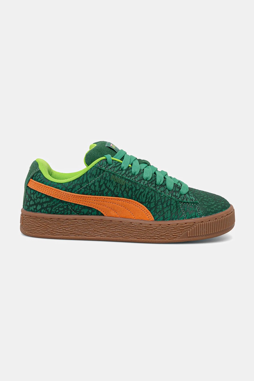 Замшеві кросівки Puma Suede XL TMNT колір зелений 401427