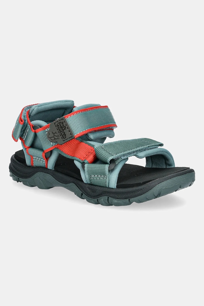 Jack Wolfskin sandale copii SEVEN SEAS 3 K culoarea turcoaz, 4040061 Jack Wolfskin sandale copii SEVEN SEAS 3 K culoarea turcoaz, 4040061