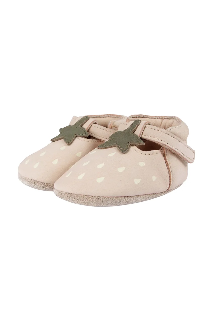 Замшевые кроссовки для младенцев Donsje Nanoe Shoes Strawberry цвет бежевый 1005003 Замшевые кроссовки для младенцев Donsje Nanoe Shoes Strawberry цвет бежевый 1005003