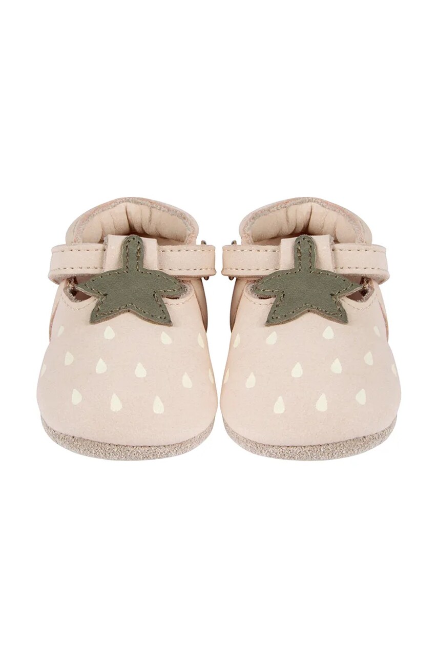 Donsje csecsemő cipő velúrból Nanoe Shoes Strawberry bézs, 1005003 termék 2. képe