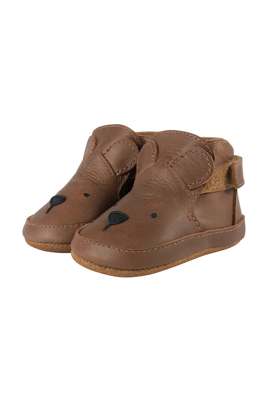 Кожаные кроссовки для младенцев Donsje Morris Sneakers Bear цвет коричневый 1036301 Кожаные кроссовки для младенцев Donsje Morris Sneakers Bear цвет коричневый 1036301