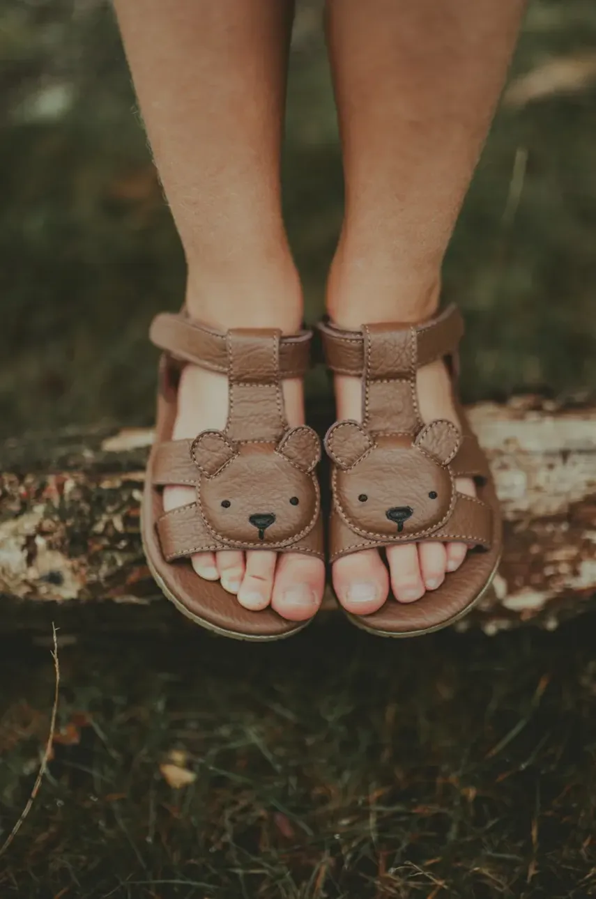 Donsje sandale din piele pentru copii Dhalo Sandals Bear culoarea maro, 2027701