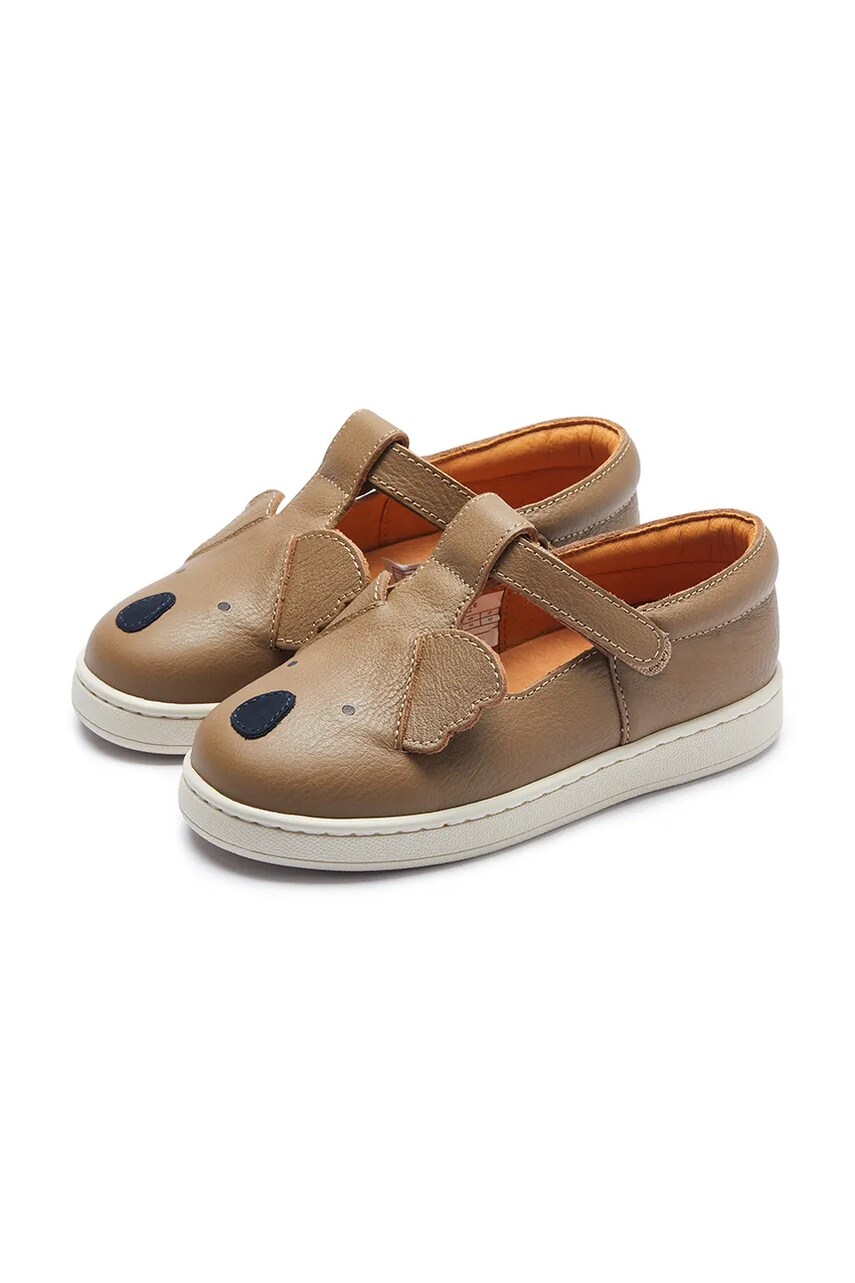 Donsje incaltaminte din piele pentru copii Sunni Classic Shoes Koala culoarea maro, 2029506