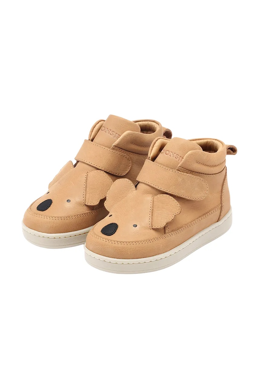 Donsje sneakers de piele întoarsă pentru copii Mika Sneakers Koala culoarea maro, 2030203