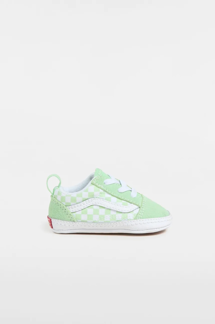 Vans pantofi pentru bebelusi Old Skool Crib culoarea verde, VN000CS5E2Y1 Vans pantofi pentru bebelusi Old Skool Crib culoarea verde, VN000CS5E2Y1