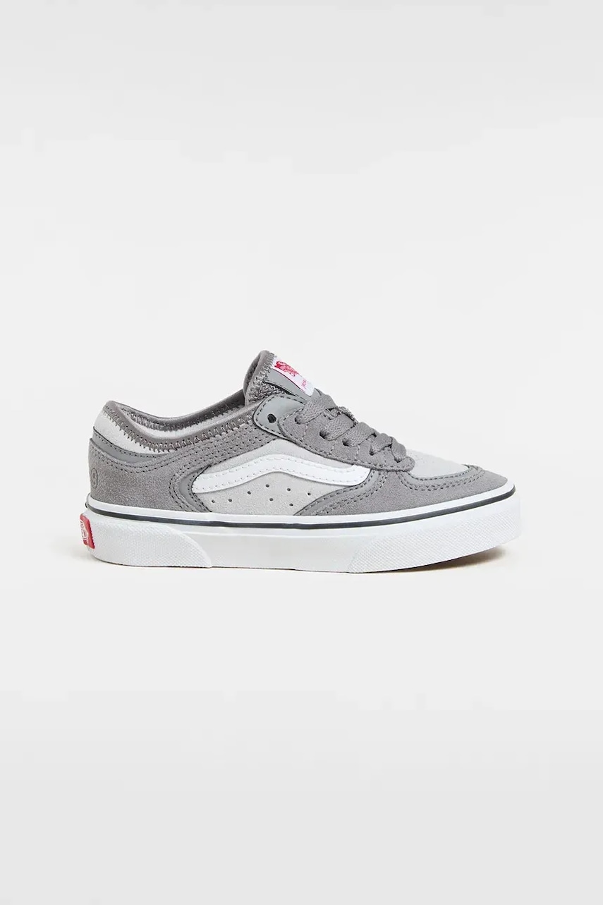 Vans sneakers de piele întoarsă pentru copii Rowley Classic culoarea gri, VN000SFB85T1