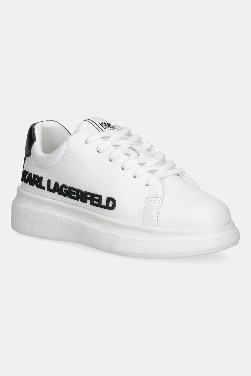 Karl Lagerfeld tenisi din piele copii culoarea alb, Z30381