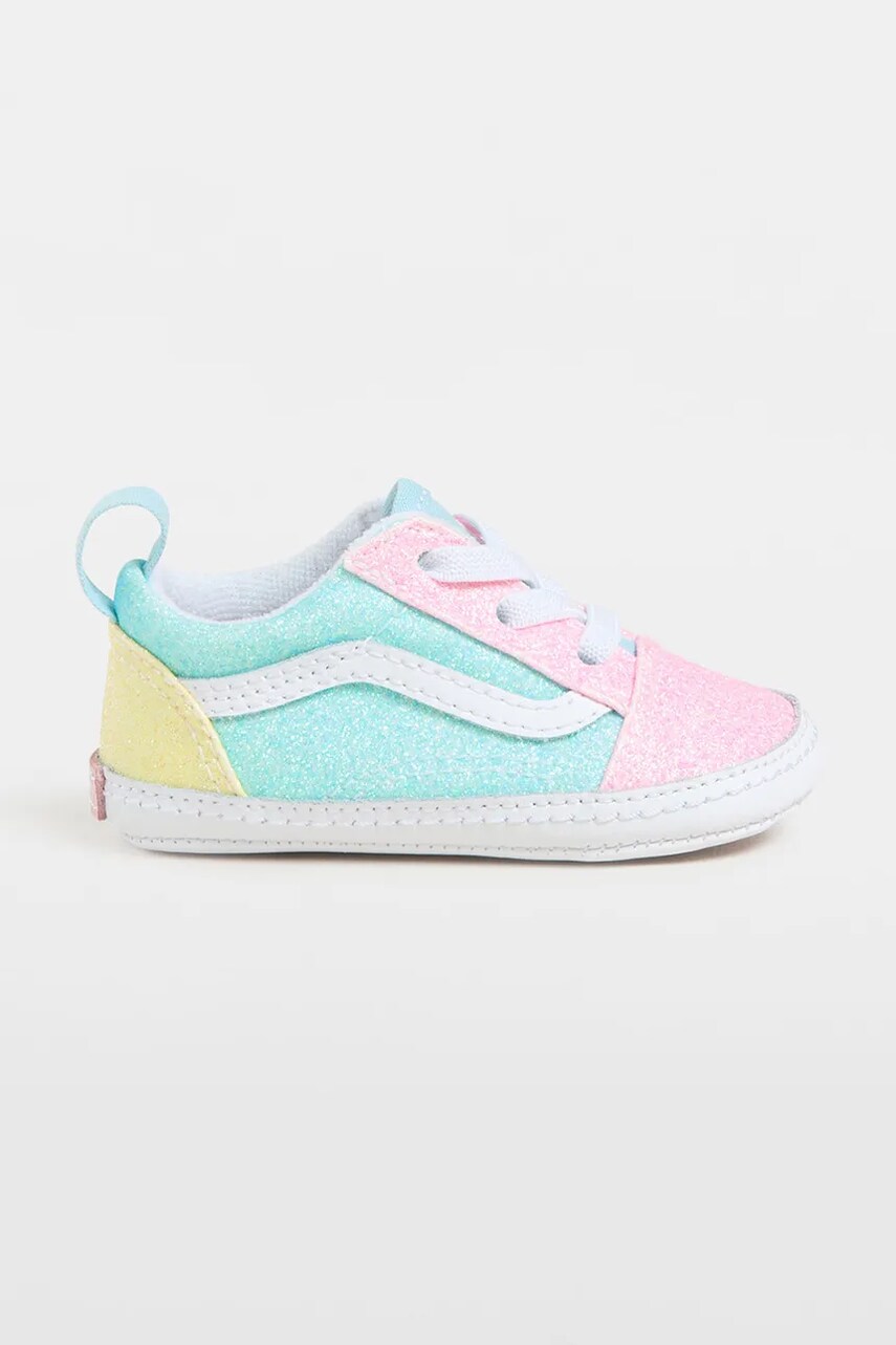 Vans pantofi pentru bebelusi Old Skool Crib culoarea turcoaz, VN000CS5ZQP1