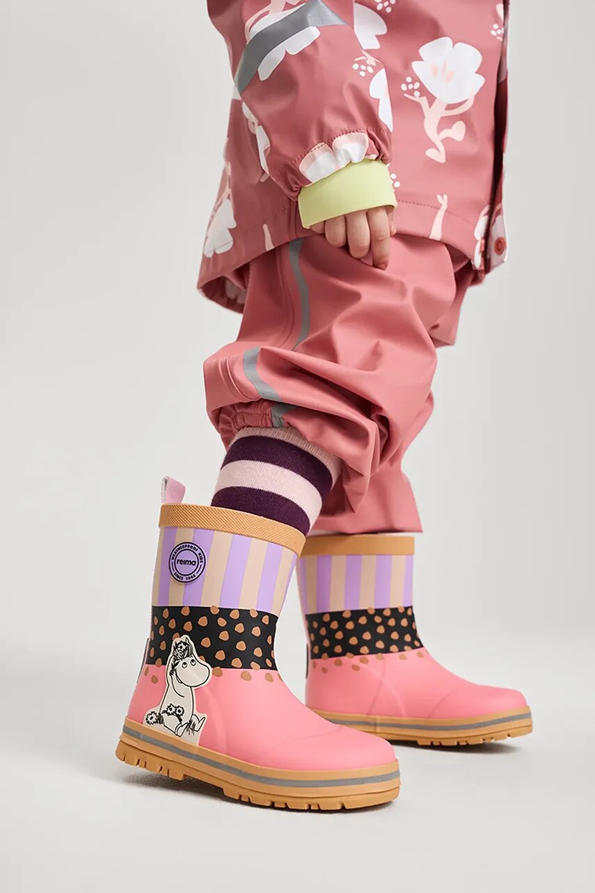 Reima cizme copii Moomin Magisk culoarea roz, 5400001B Reima cizme copii Moomin Magisk culoarea roz, 5400001B