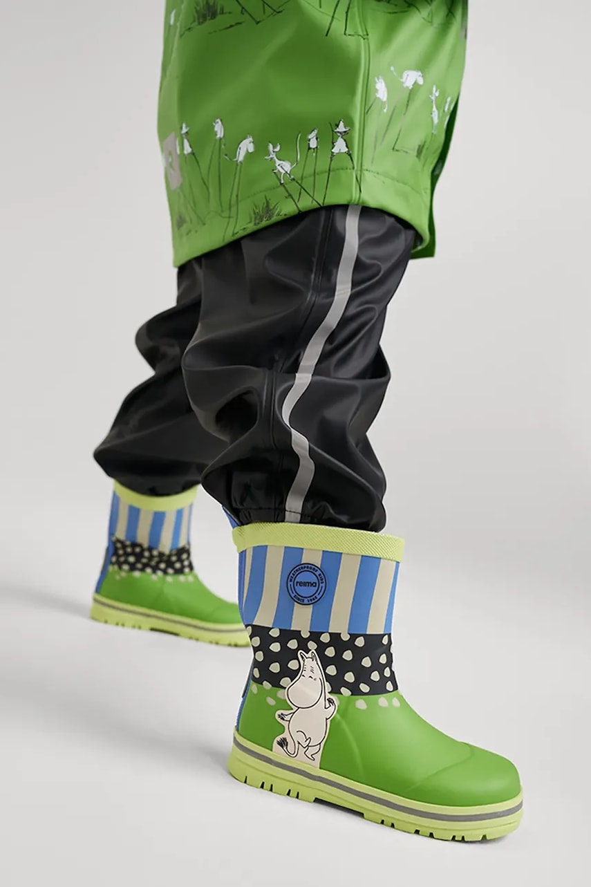 Reima cizme copii Moomin Magisk culoarea verde, 5400001B Reima cizme copii Moomin Magisk culoarea verde, 5400001B