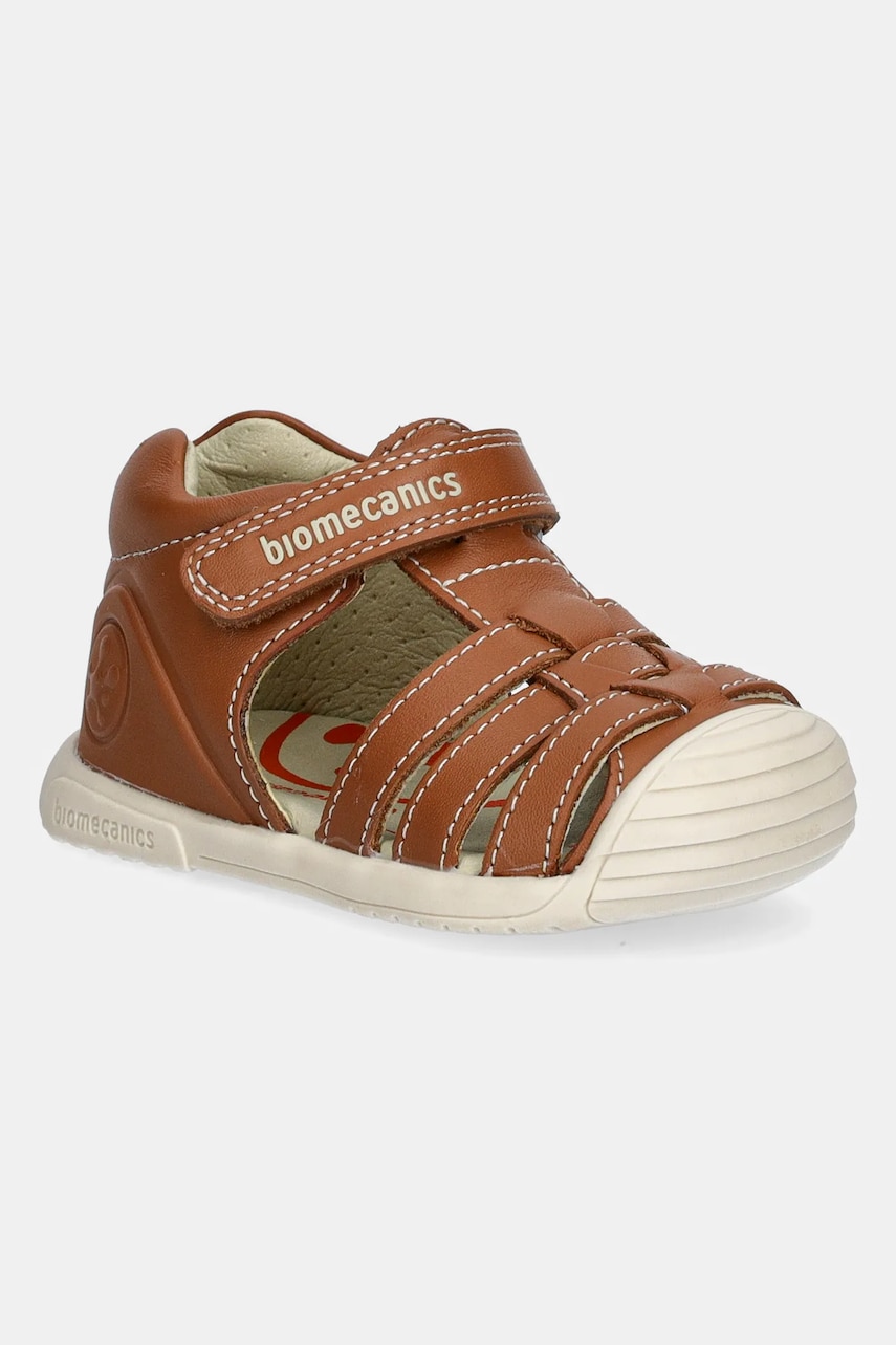 Biomecanics sandale din piele pentru copii culoarea maro, 252123 Biomecanics sandale din piele pentru copii culoarea maro, 252123