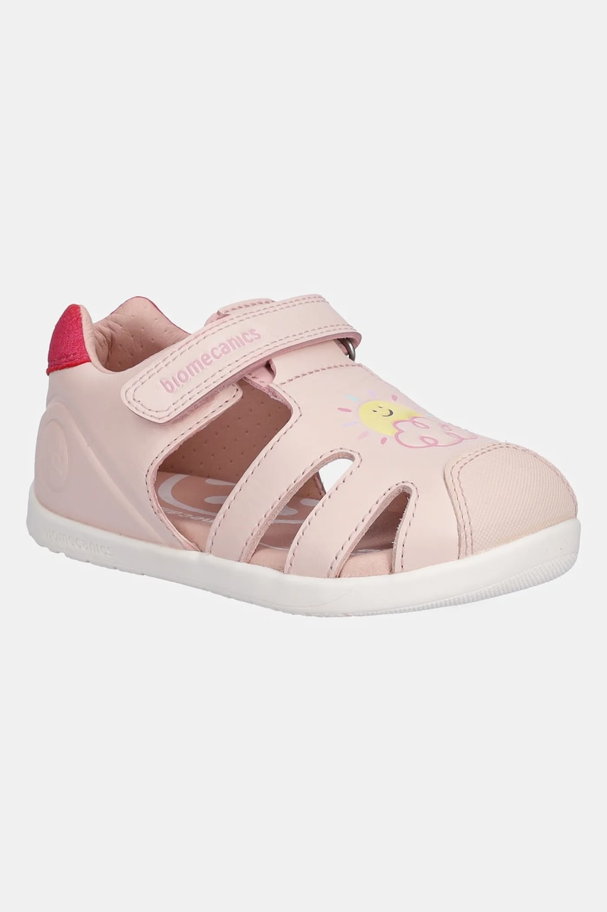 Biomecanics sandale din piele pentru copii culoarea bej, 252166 Biomecanics sandale din piele pentru copii culoarea bej, 252166