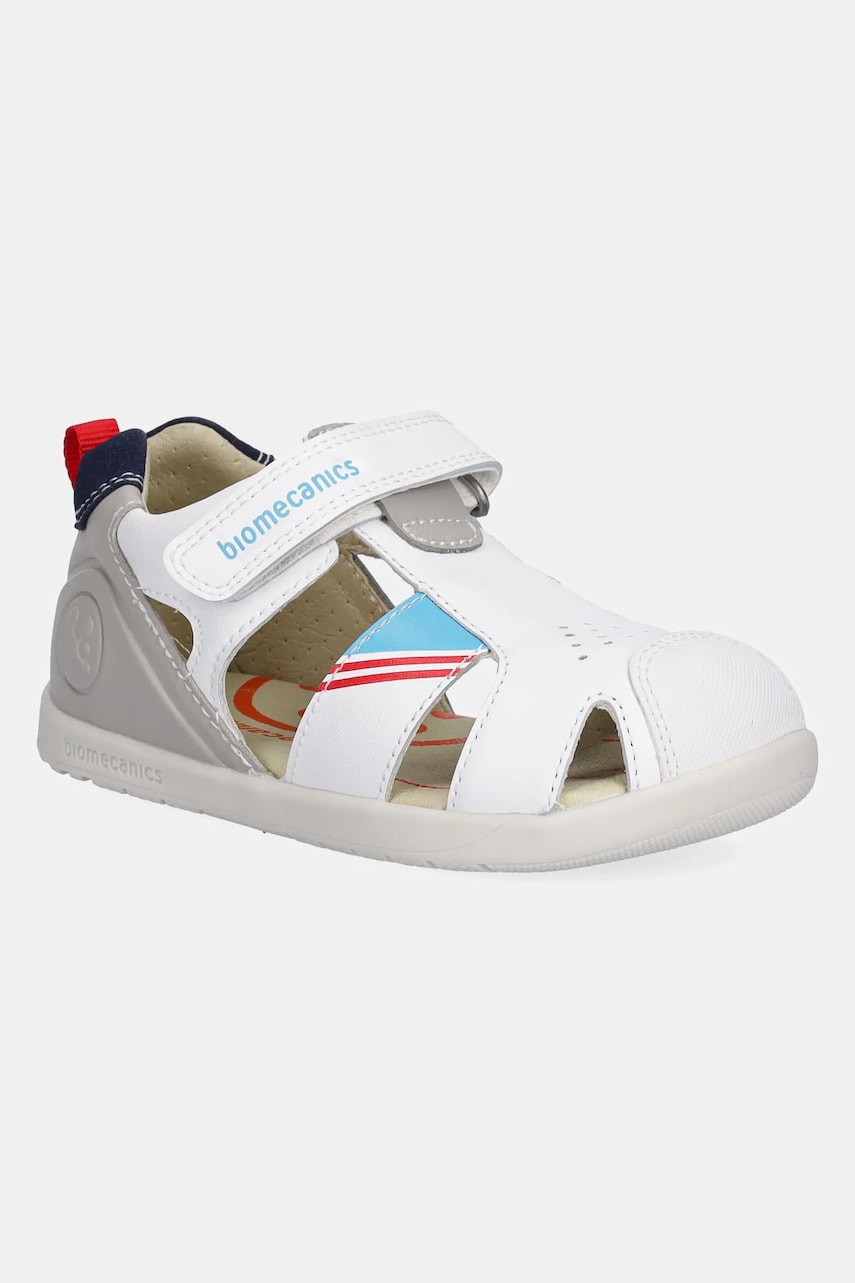 Biomecanics sandale din piele pentru copii culoarea alb, 252169