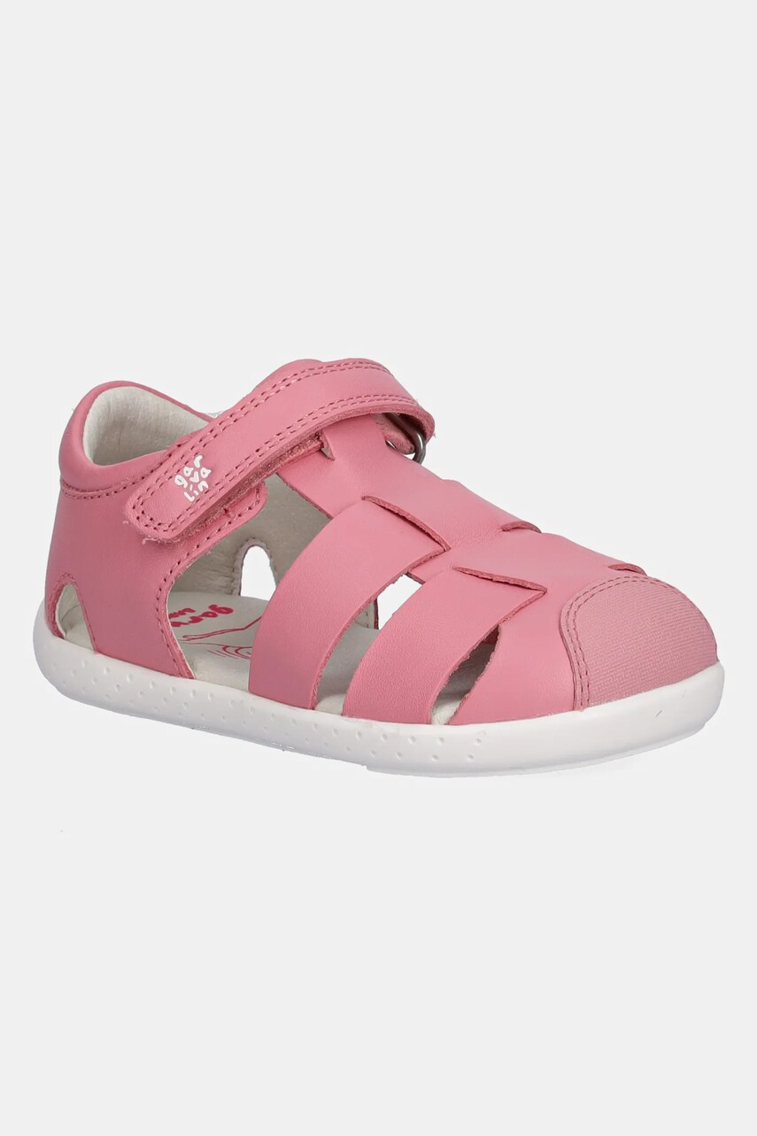 Garvalin sandale din piele pentru copii culoarea roz, 252326 Garvalin sandale din piele pentru copii culoarea roz, 252326