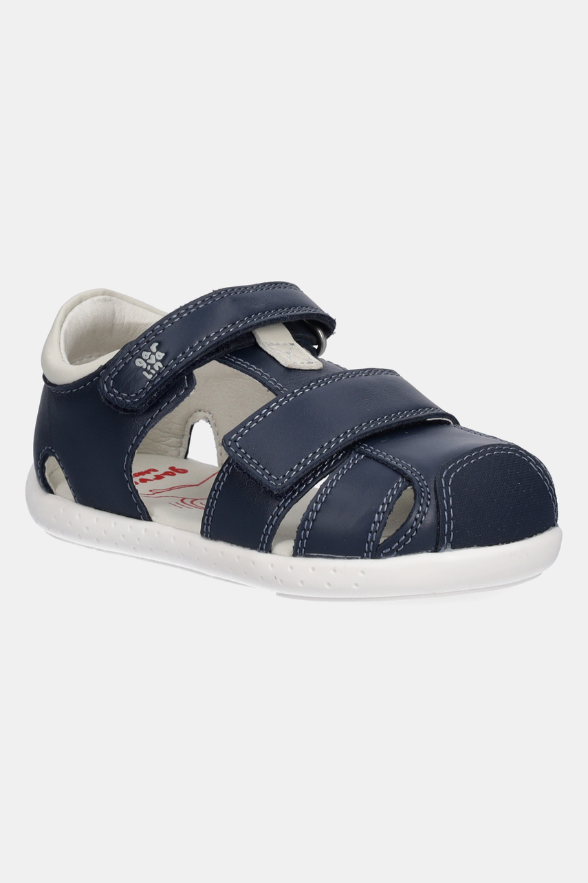 Garvalin sandale din piele pentru copii culoarea bleumarin, 252327