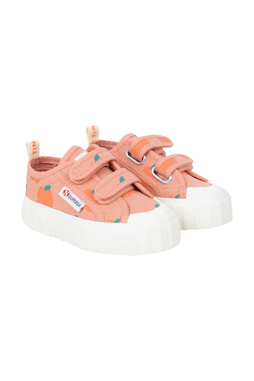 Дитячі кеди Tinycottons APPLES SNEAKERS X SUPERGA колір помаранчевий SS25-901