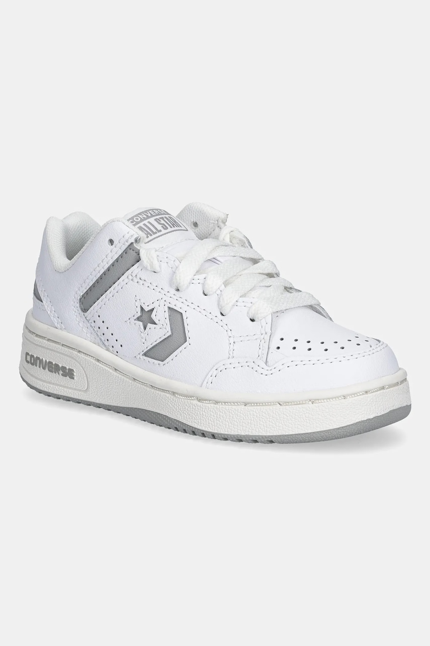 Converse teniși din piele copii Weapon culoarea alb, A11463C