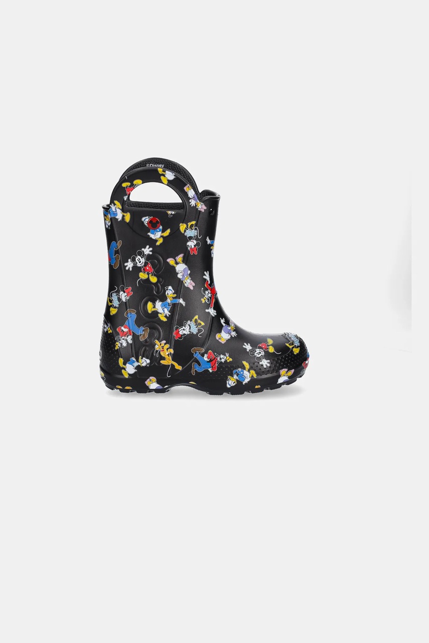 Резиновые сапоги Crocs MICKEY FRIENDS HANDLE IT BOOT KIDS цвет чёрный 210889