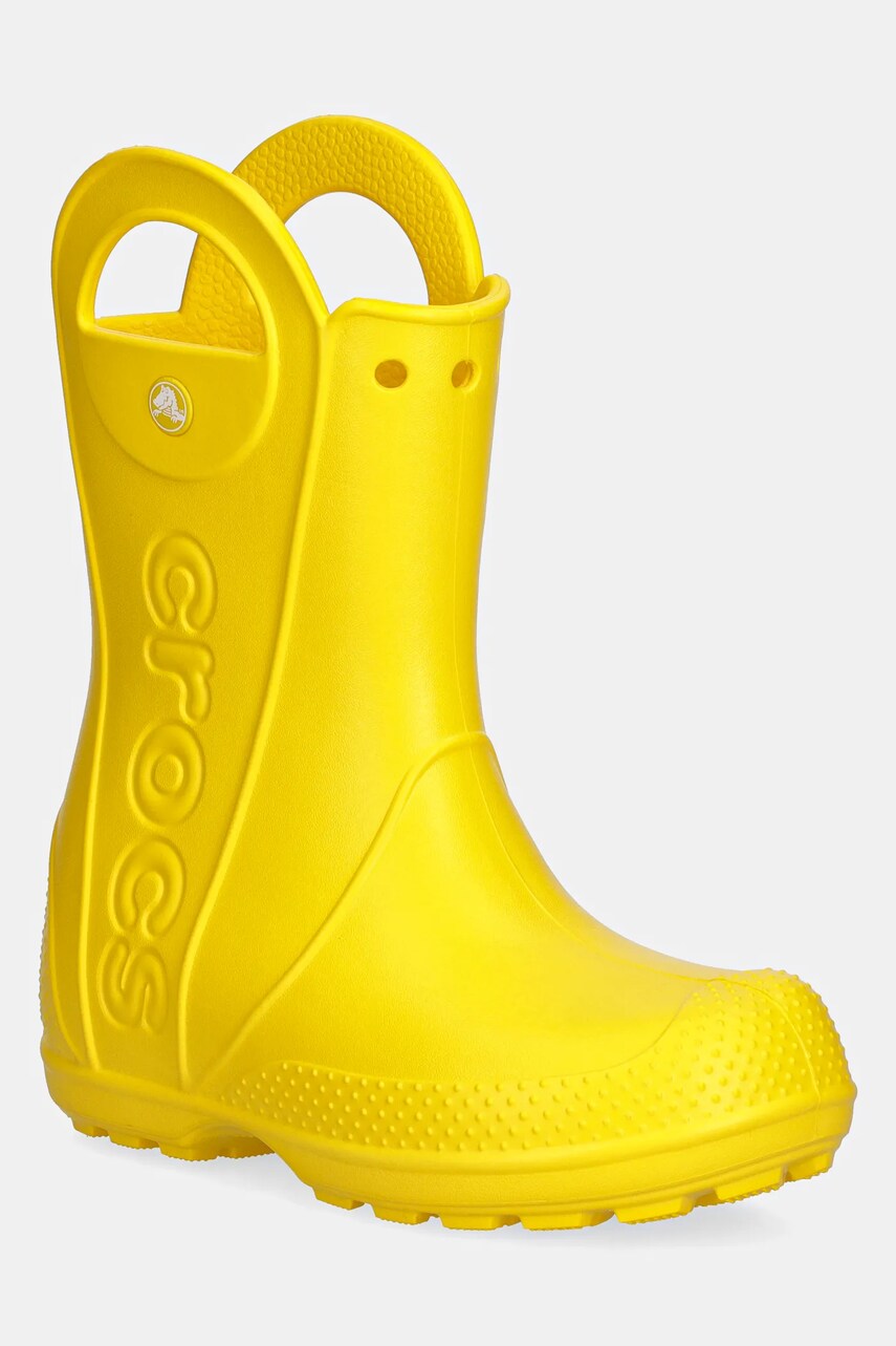 Crocs cizme HANDLE IT RAIN BOOT KIDS culoarea galben, 211052 Crocs cizme HANDLE IT RAIN BOOT KIDS culoarea galben, 211052