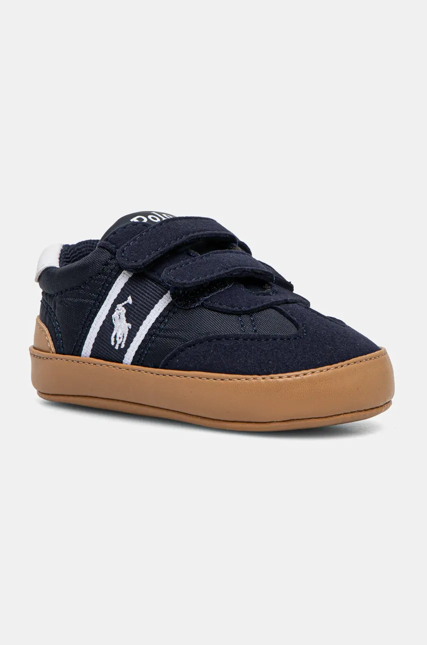 Levně Dětské boty Polo Ralph Lauren HERITAGE COURT III T-TOE EZ LAYETTE tmavomodrá barva, RL02362410