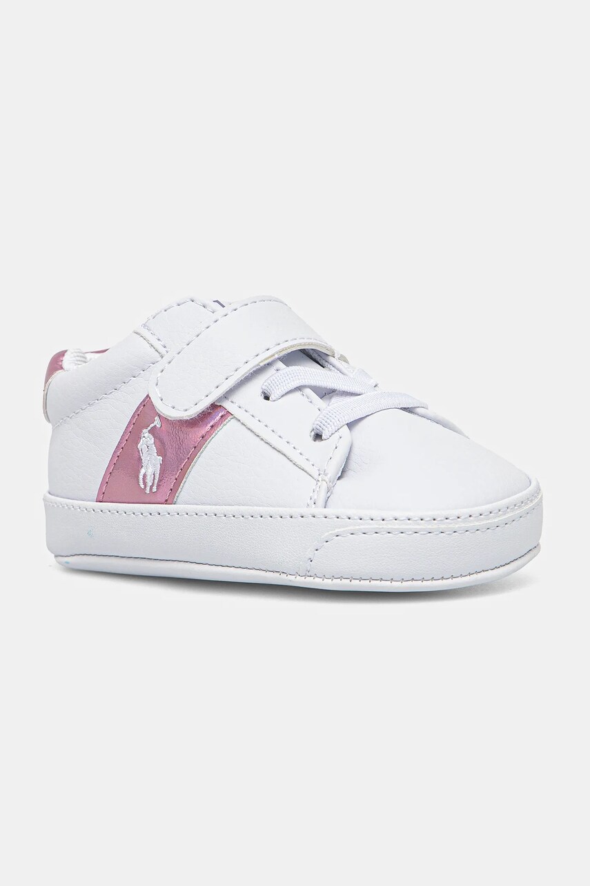 Levně Dětské boty Polo Ralph Lauren RYLEY PS LAYETTE bílá barva, RL02498102