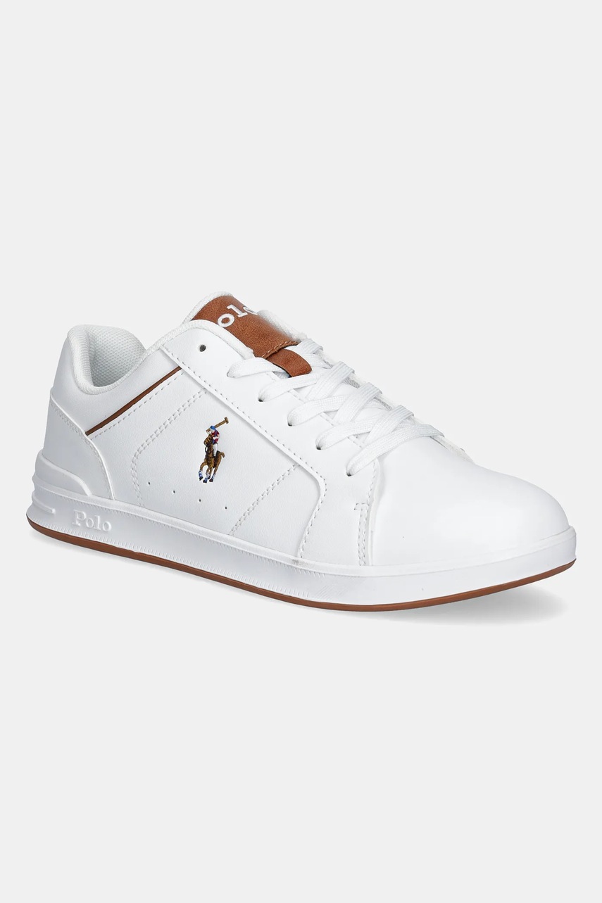 Levně Dětské sneakers boty Polo Ralph Lauren HERITAGE COURT IV hnědá barva, RL02431103