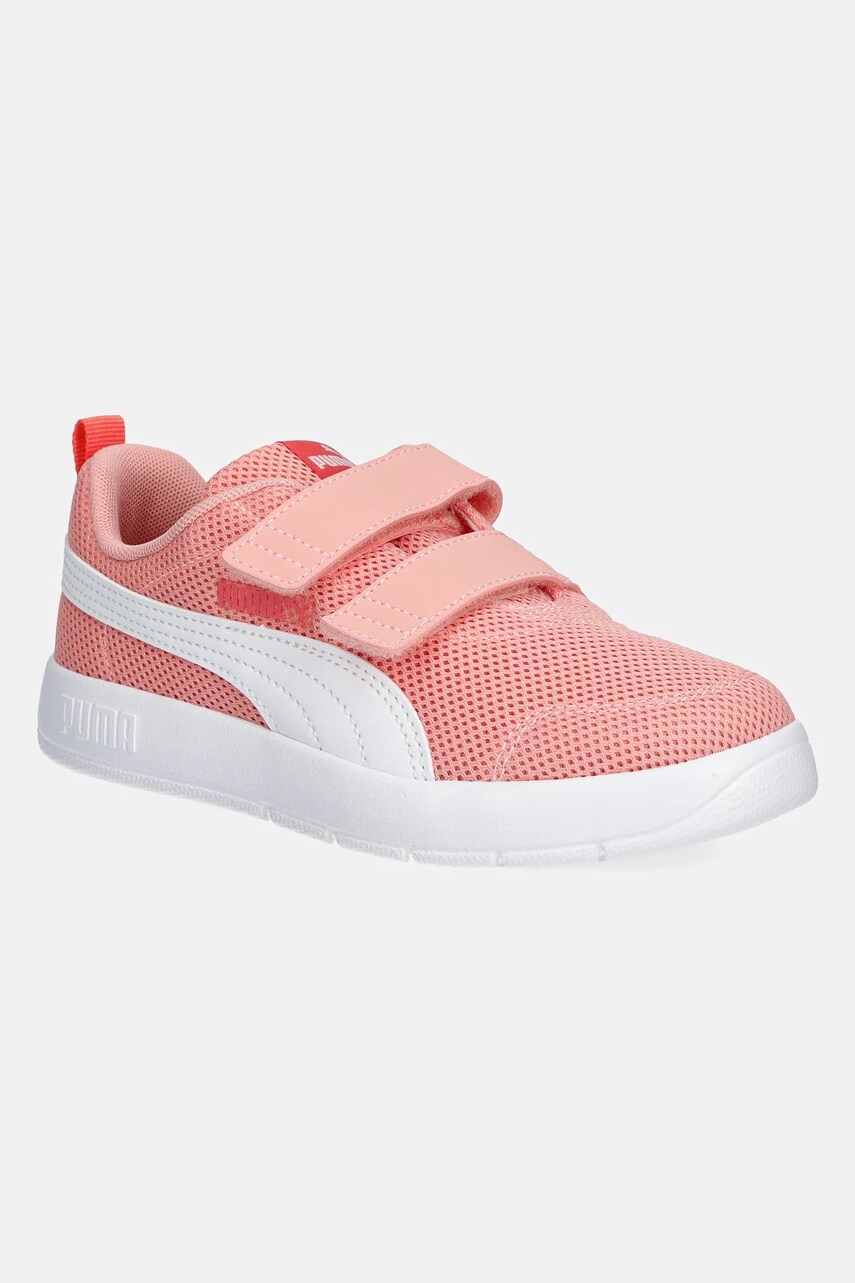 Puma sneakers pentru copii Courtflex V3 Mesh PS culoarea portocaliu, 398085