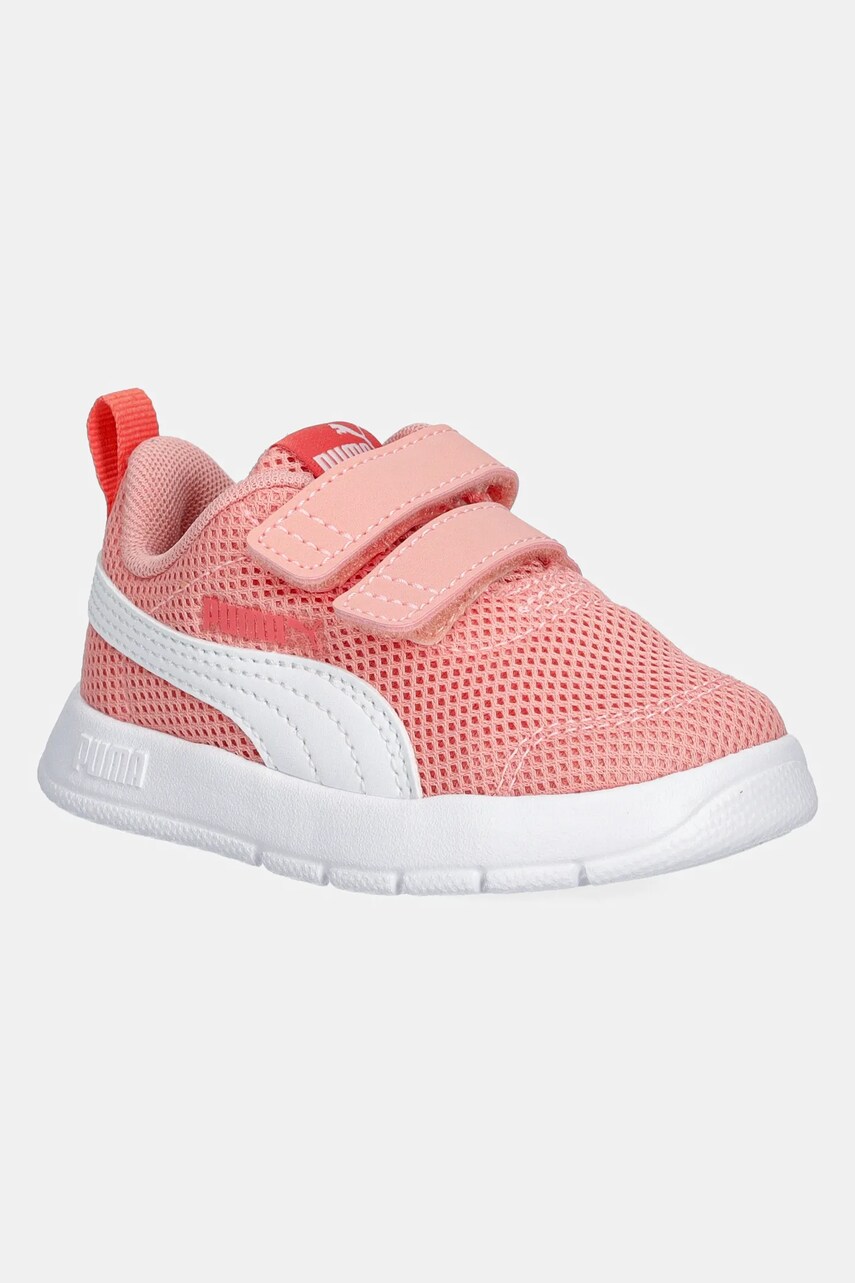 Puma sneakers pentru copii Courtflex V3 Mesh Inf culoarea portocaliu, 398086