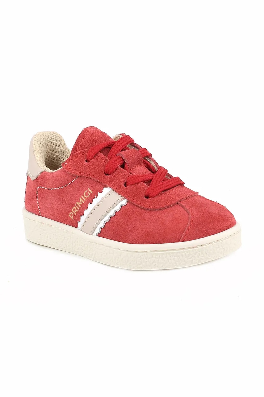 Primigi Adidasi de piele intoarsa pentru copii culoarea rosu, PYM 79040