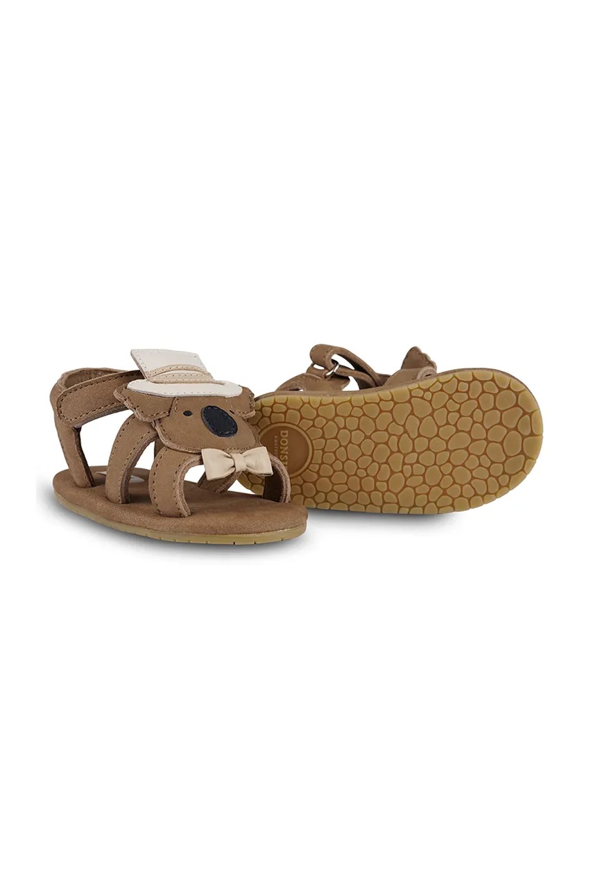 Детские кожаные сандалии Donsje Stelloux Sandals Groom цвет коричневый 1041302