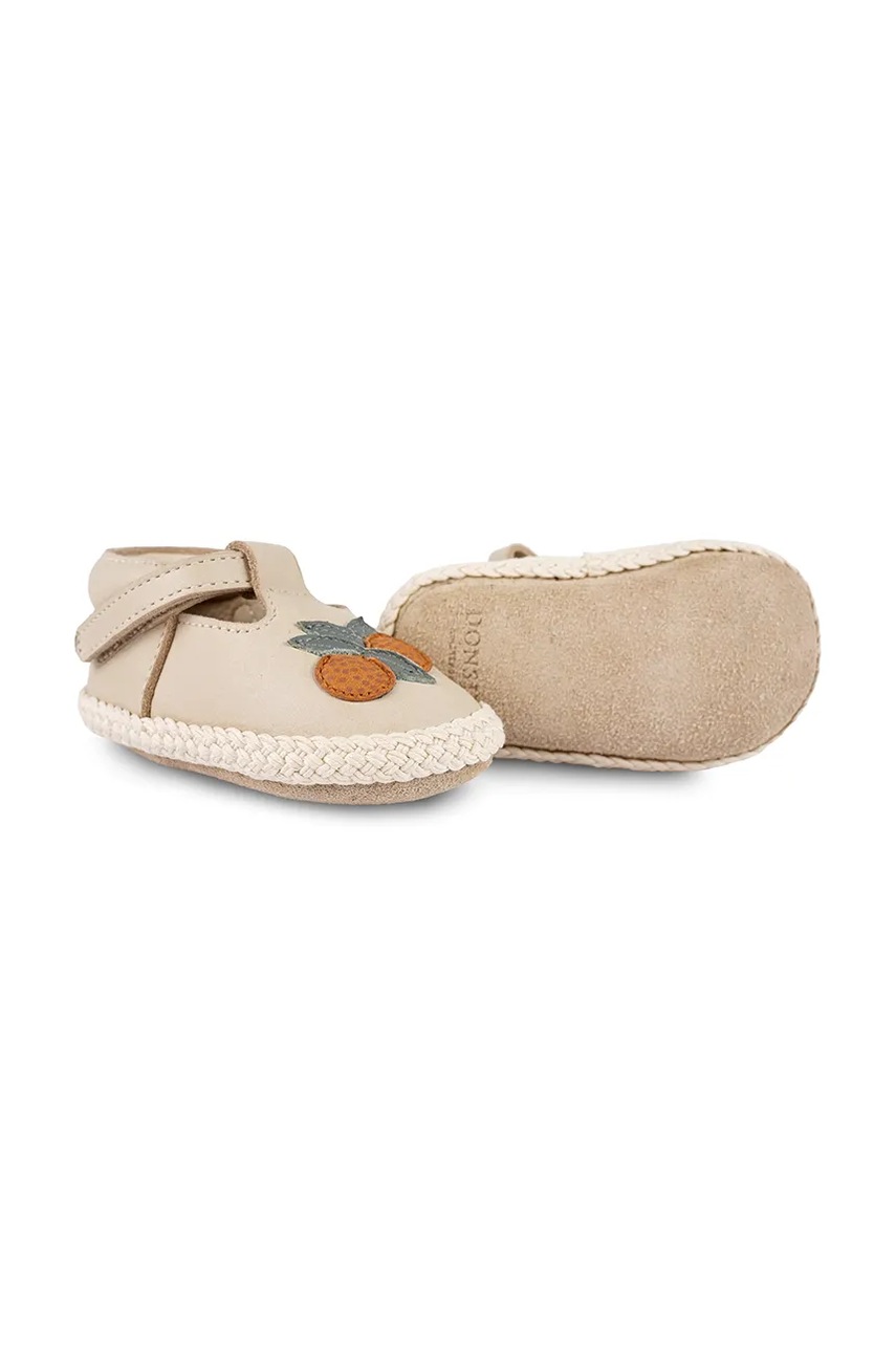 Кожаные кроссовки для младенцев Donsje Yames Shoes Arancia цвет бежевый 1041401 Кожаные кроссовки для младенцев Donsje Yames Shoes Arancia цвет бежевый 1041401